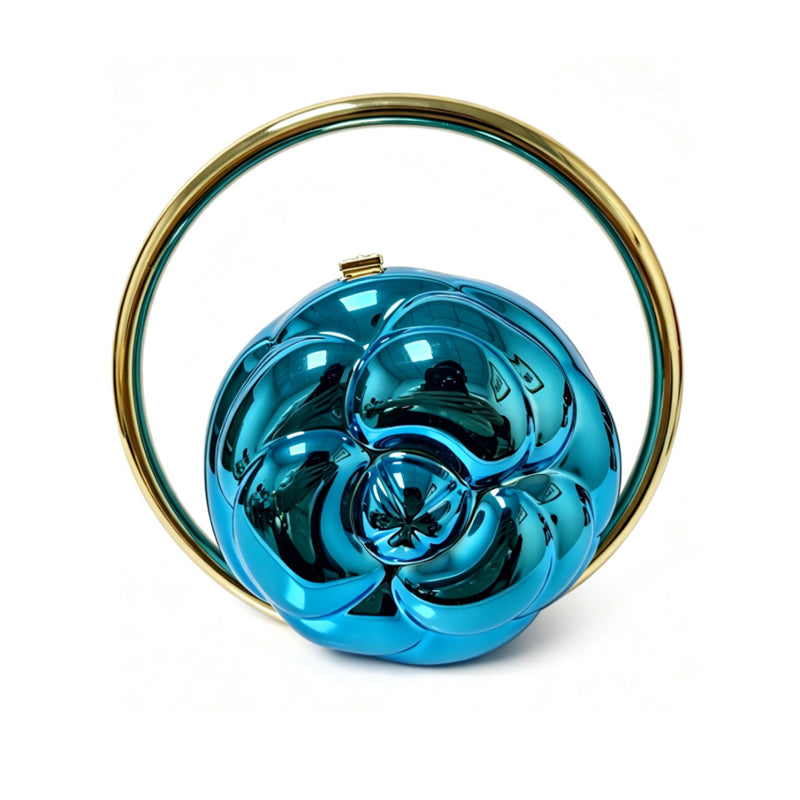 Acrylic electroplated rose dinner bag