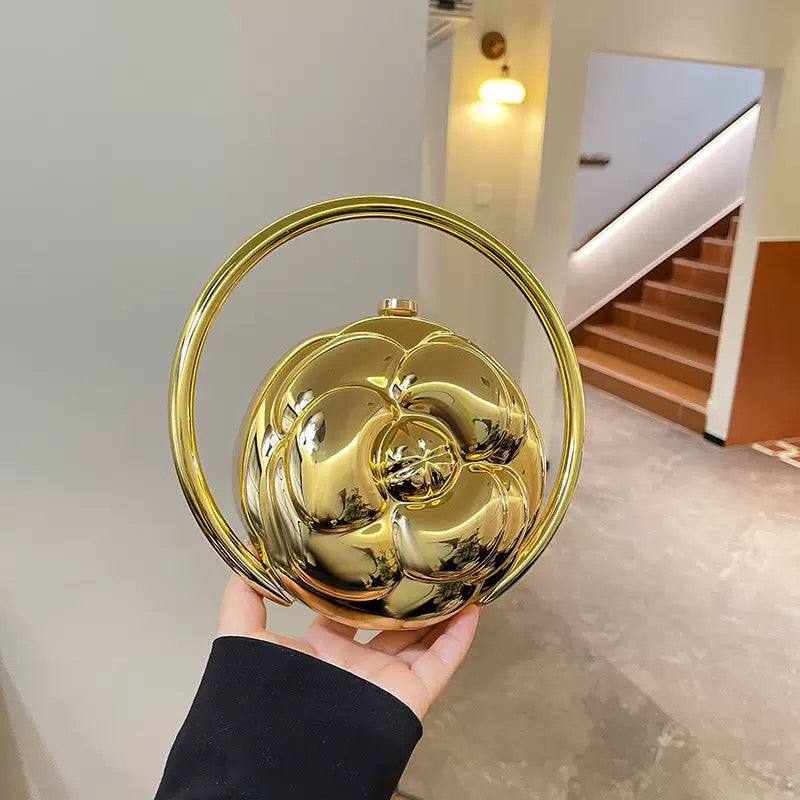 Acrylic electroplated rose dinner bag