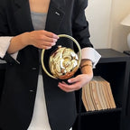 Acrylic electroplated rose dinner bag