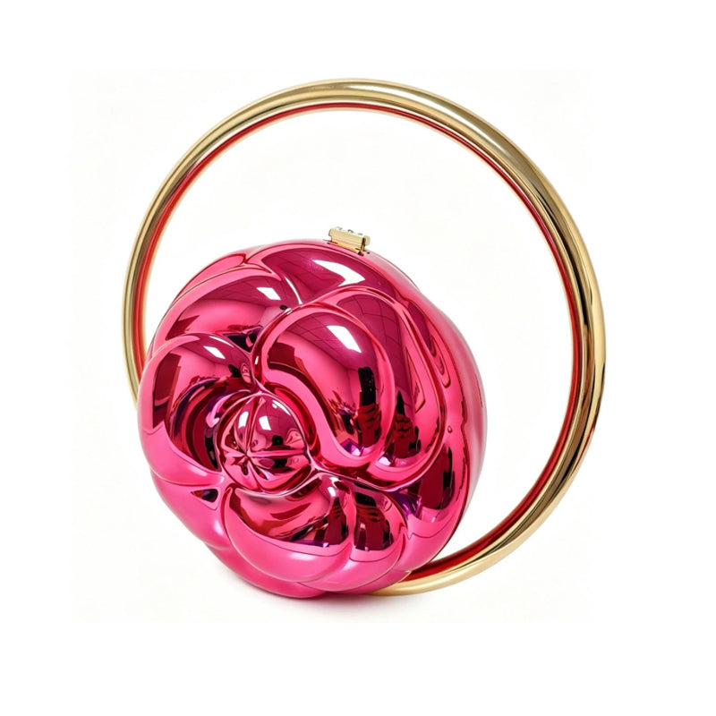 Acrylic electroplated rose dinner bag
