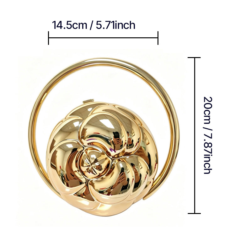 Acrylic electroplated rose dinner bag