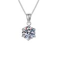 S925 Moissanite 6-Claw Pendant P11446