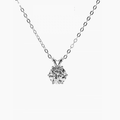 S925 Moissanite 6-Claw Classic Pendant P13117
