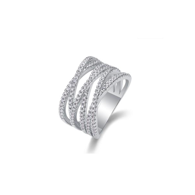 Vintage Cross Moissanite Ring R4052