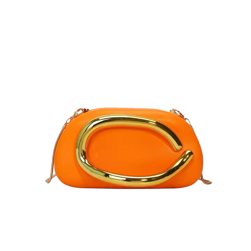 Trendy Vegan Leather Clutch Bag Evening Handbag