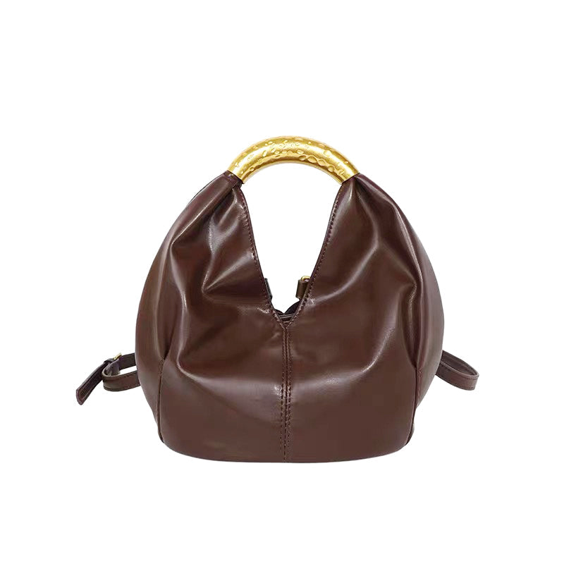 Retro hardware fashionable bucket bag