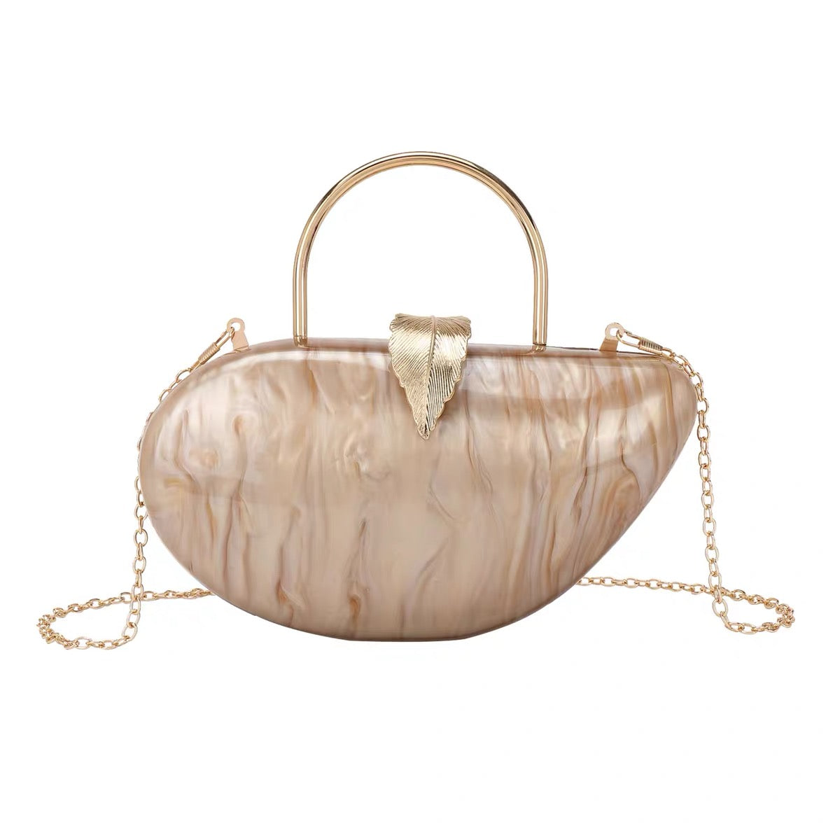 Fashionable Leaf Acrylic Evening Bag
